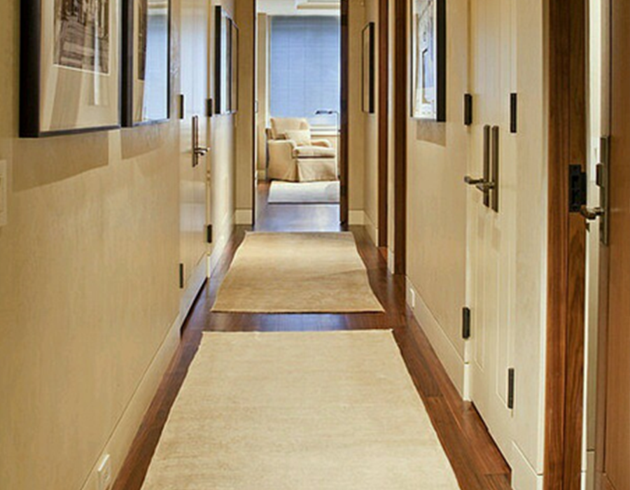 Tips for hiding a long and narrow hallway